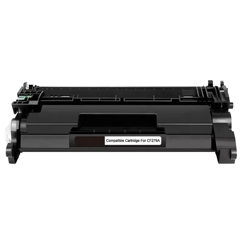 A black laser toner cartridge is presented without its "Dot Inks" box on a plain white background, featuring a center label with the white text "Compatible Cartridge For CF276A".
