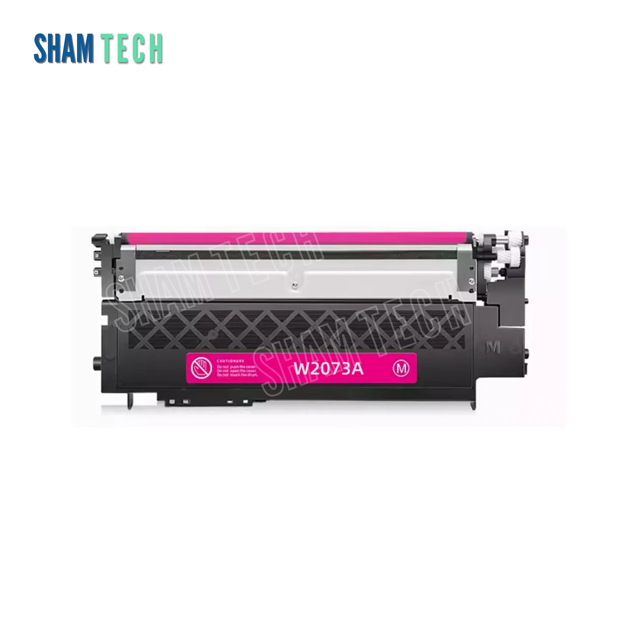 An image of HP 117A Magenta toner cartridge, model number (W2073A), On a white background.