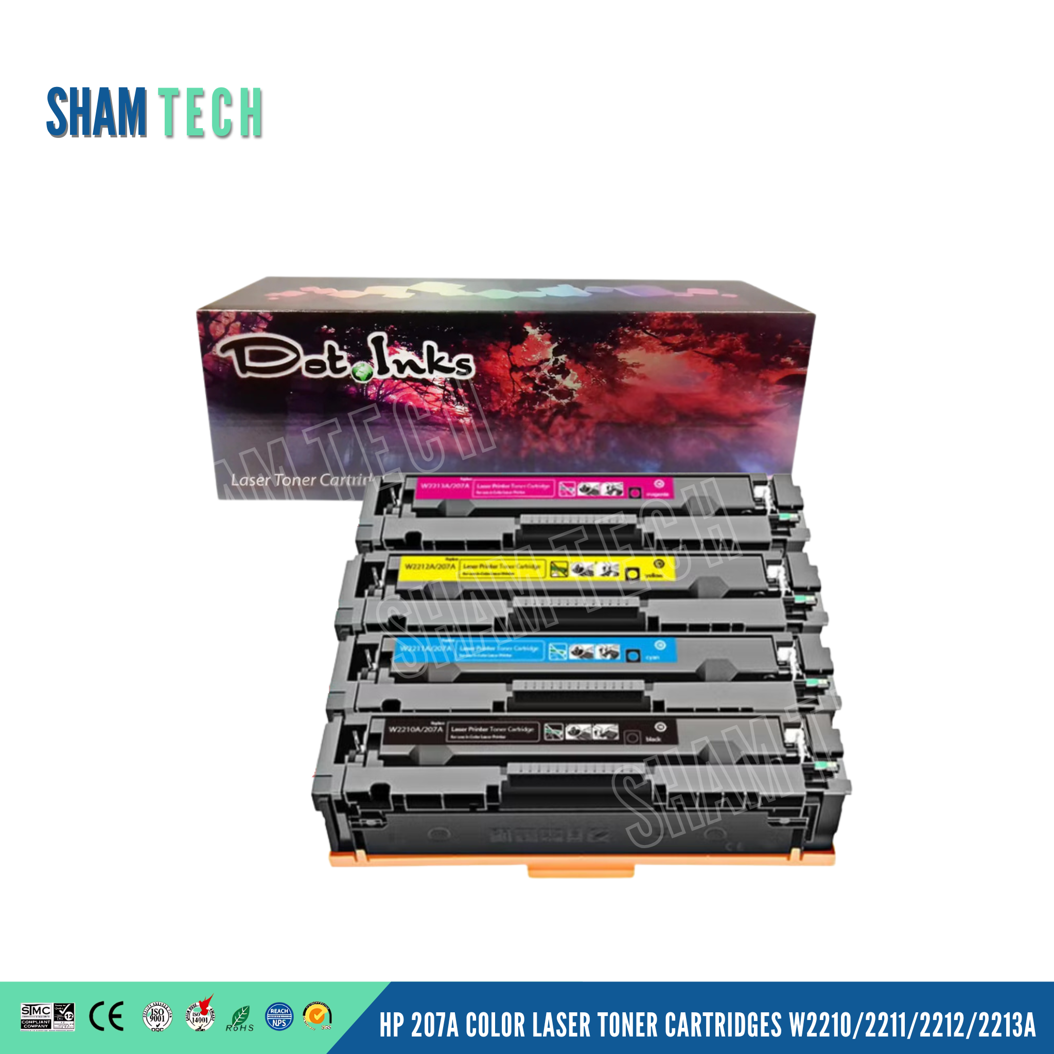 محابر ليزرية ملونة HP 207A W2210/2211/2212/2213A