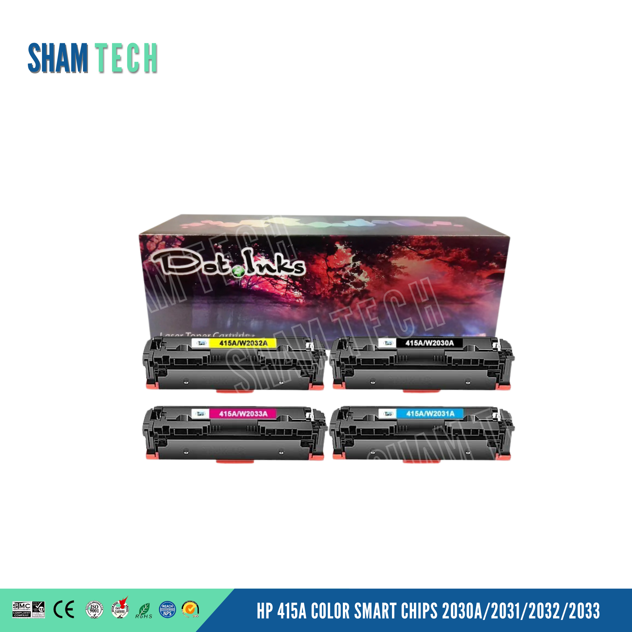 Compatible HP 415A Color Laser Toner Cartridge 2030A/2031/2032/2033 With out chip