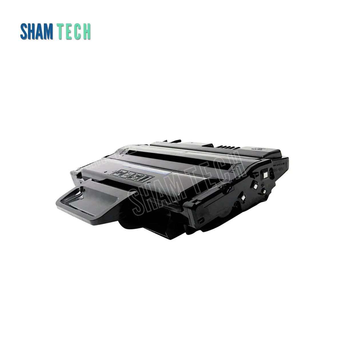 A standalone black Xerox 3250A laser toner cartridge without its box is displayed diagonally against a white background, featuring a robust black plastic housing, a wide front handle, and electrical contact points on the side. The "SHAM TECH" logo appears in the top-left corner, and a large translucent "SHAM TECH" watermark is overlaid diagonally across the image.
